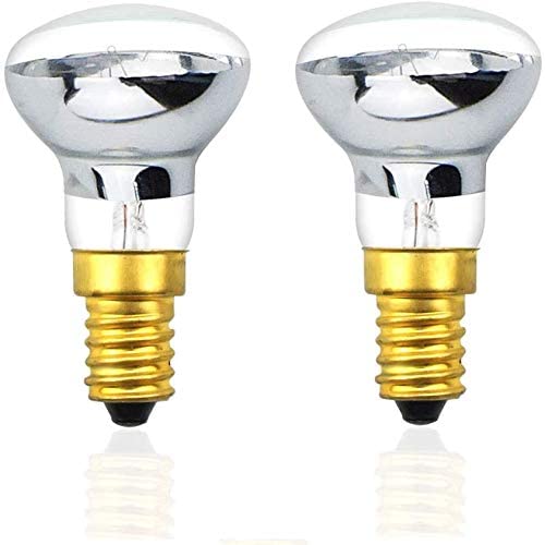 Klarlight R50 E14 40W Lava Lamp Bulb Dimmable Warm White 2700K-2800K Reflector Bulbs Spot Lights SES Small Edison Screw Cap Energy Saving R50 Spotlight Bulbs Gold Base 360° Beam Angle 240V 4 Pack